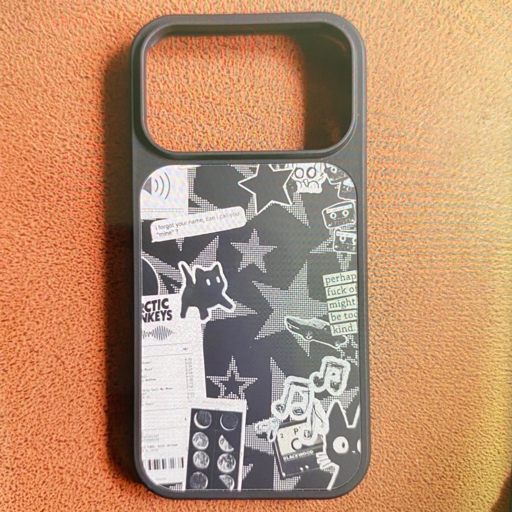 Unbranded Black Graphic Collage Phone Case